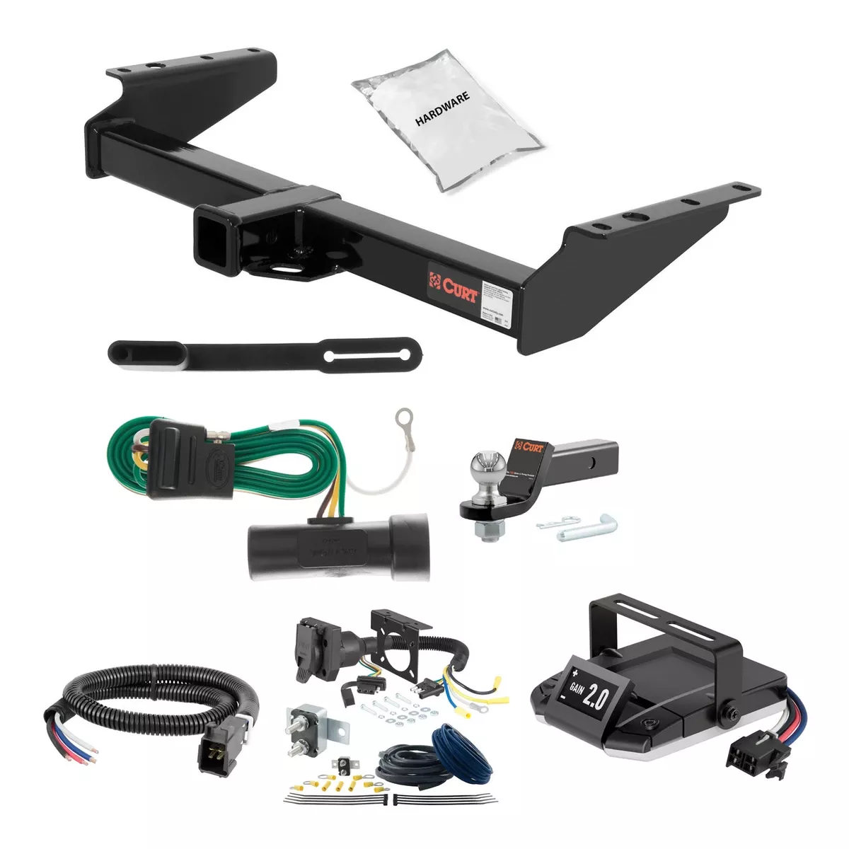 00-02 Chevrolet 2 CURT Trailer Hitch + Assure Proportional Brake Controller Kit HBCW588