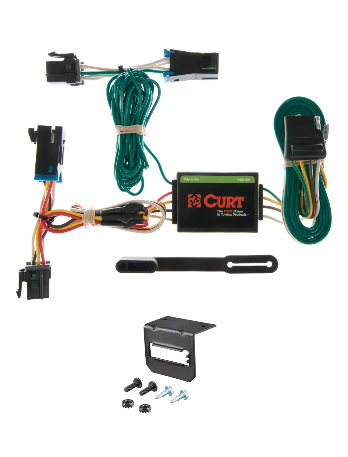 00-02 Chevrolet Express 3500 Excluding cutaway models CURT 4-flat Plug and Play Trailer Wiring