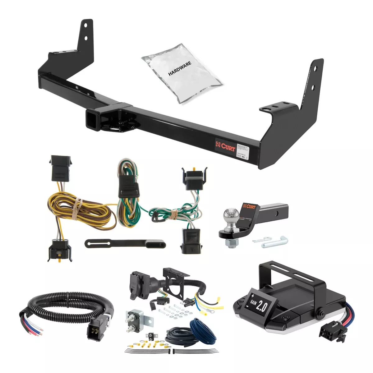 00-05 Ford Excursion 2 CURT Trailer Hitch + Assure Proportional Brake Controller Kit HBCW827