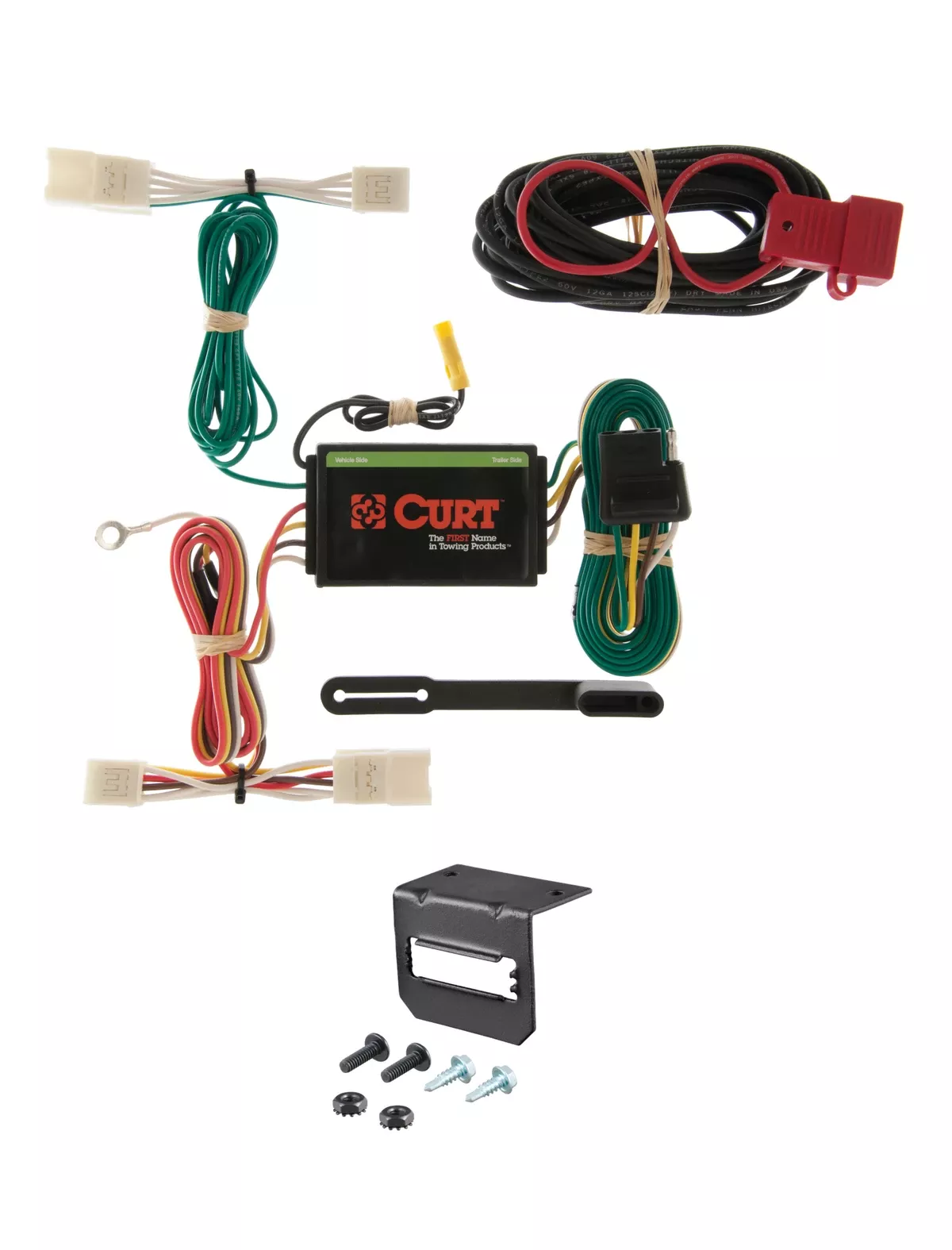 01-07 Toyota Highlander CURT 4-flat Plug and Play Trailer Wiring