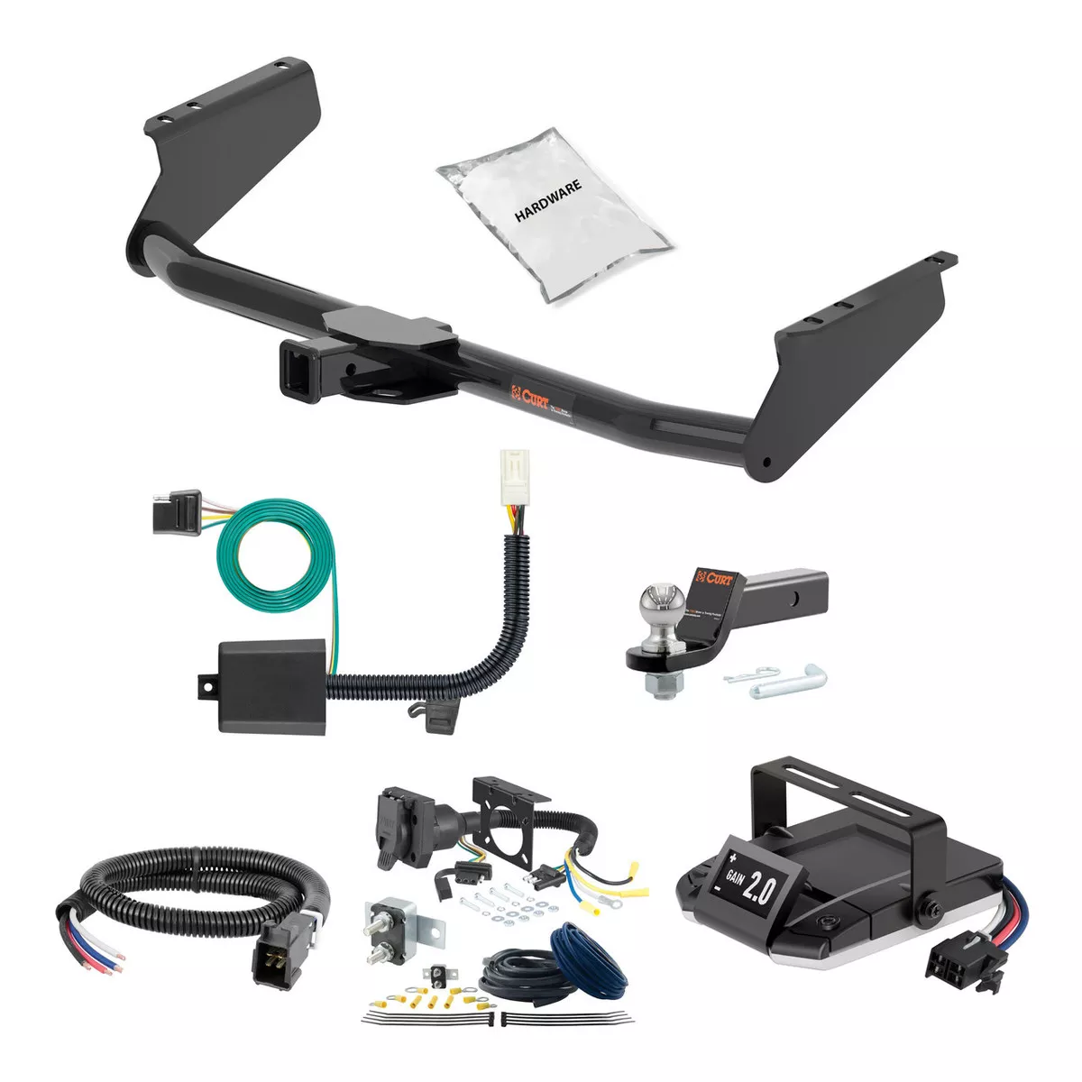01-07 Toyota Sequoia 2 CURT Trailer Hitch + Assure Proportional Brake Controller Kit HBCW2432