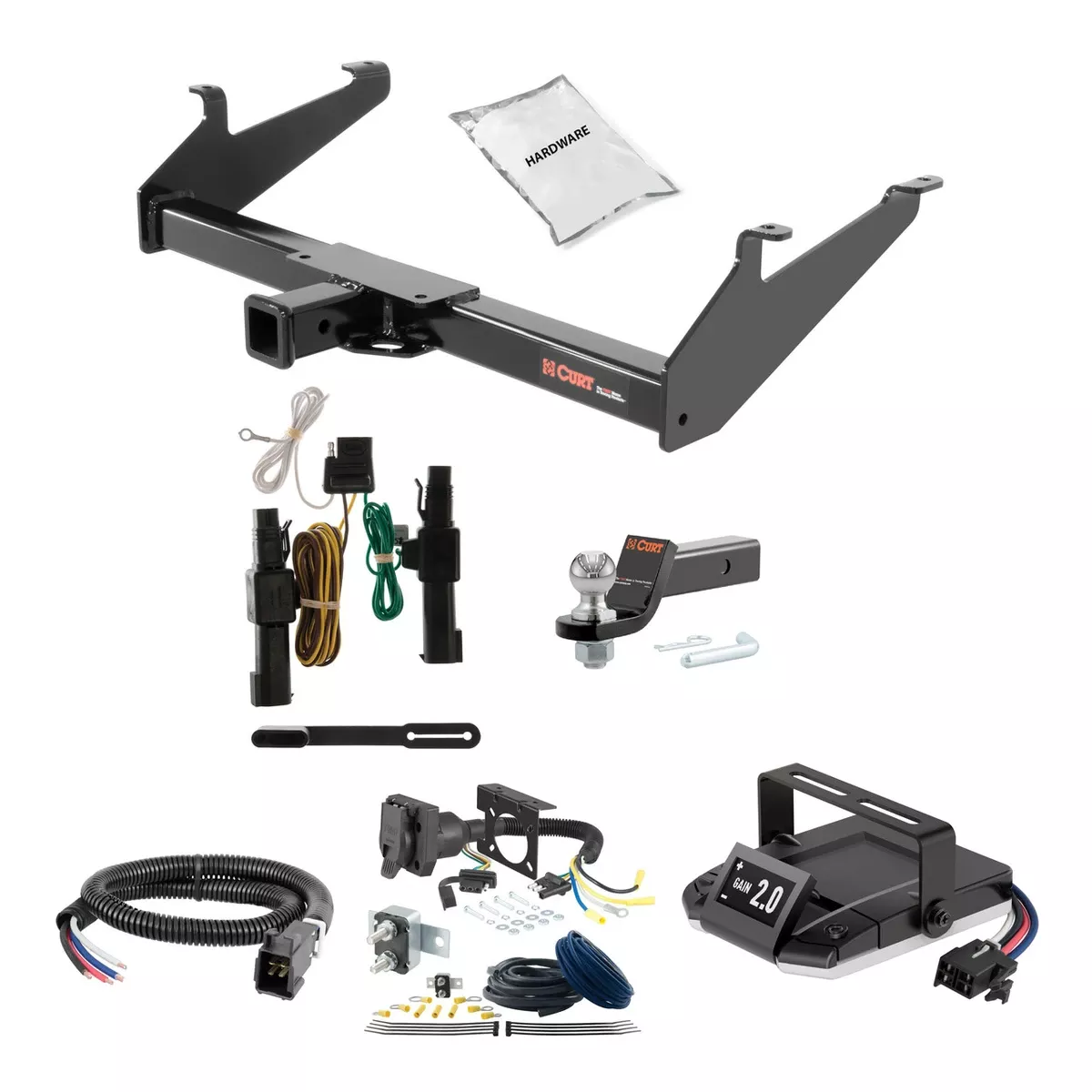 02-02 Dodge Ram 15006' bed only (built before 11/02) 2 CURT Trailer Hitch + Assure Proportional Brake Controller Kit HBCW722