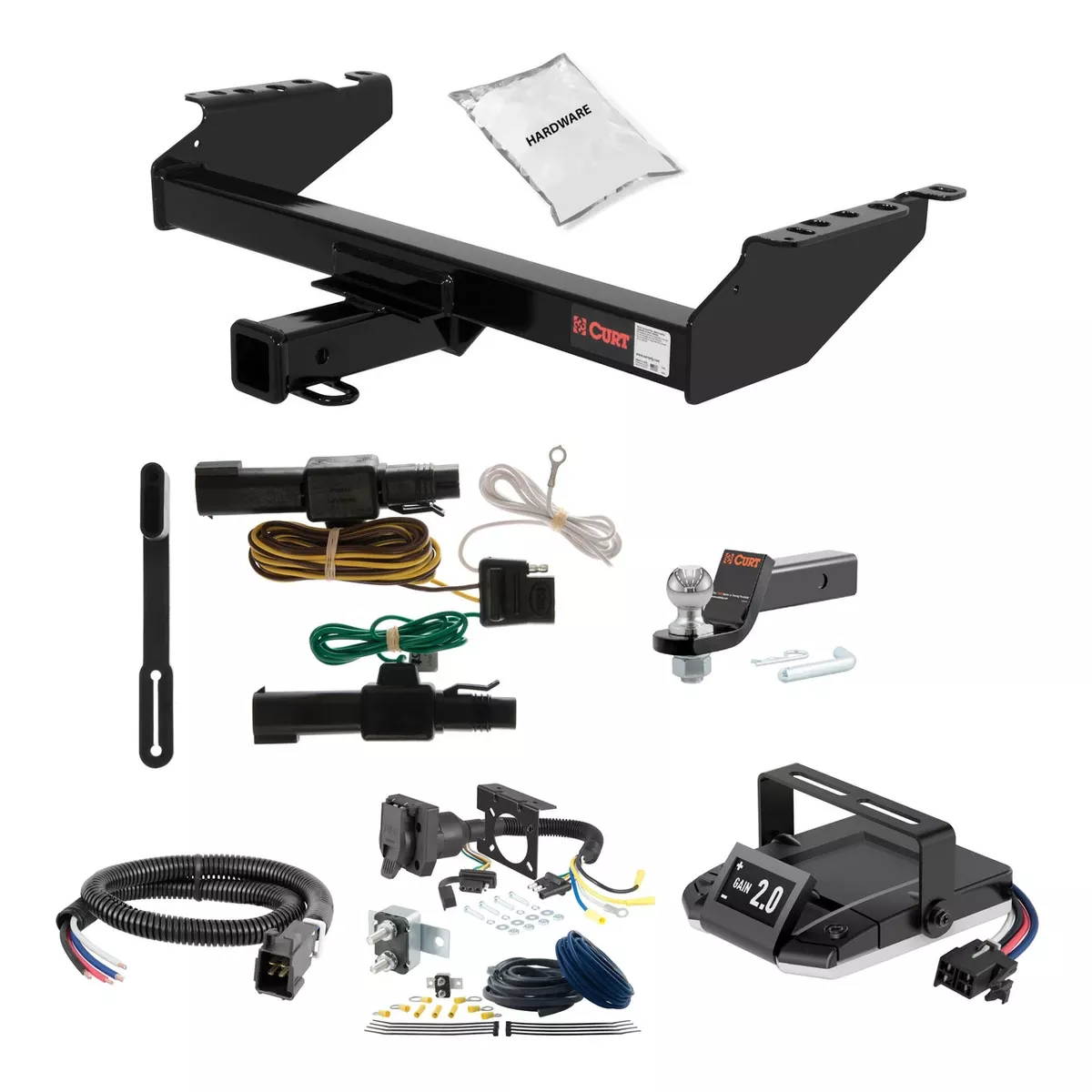 02-02 Dodge Ram 15008' bed only (built before 11/02) 2 CURT Trailer Hitch + Assure Proportional Brake Controller Kit HBCW723
