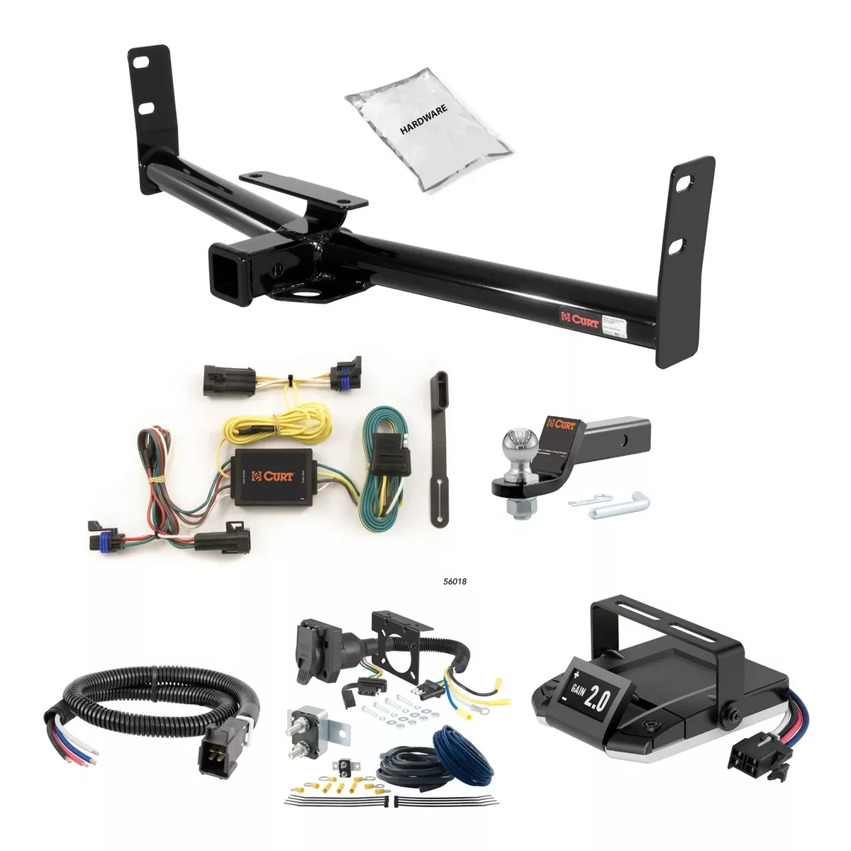 02-07 Saturn Vue 2 CURT Trailer Hitch + Assure Proportional Brake Controller Kit HBCW2236