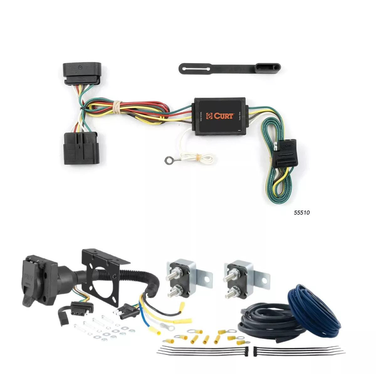 03 - 05 Dodge Ram 3500 Excluding factory receiver CURT Trailer Brake Controller 7-Way Upgrade Kit7WK741