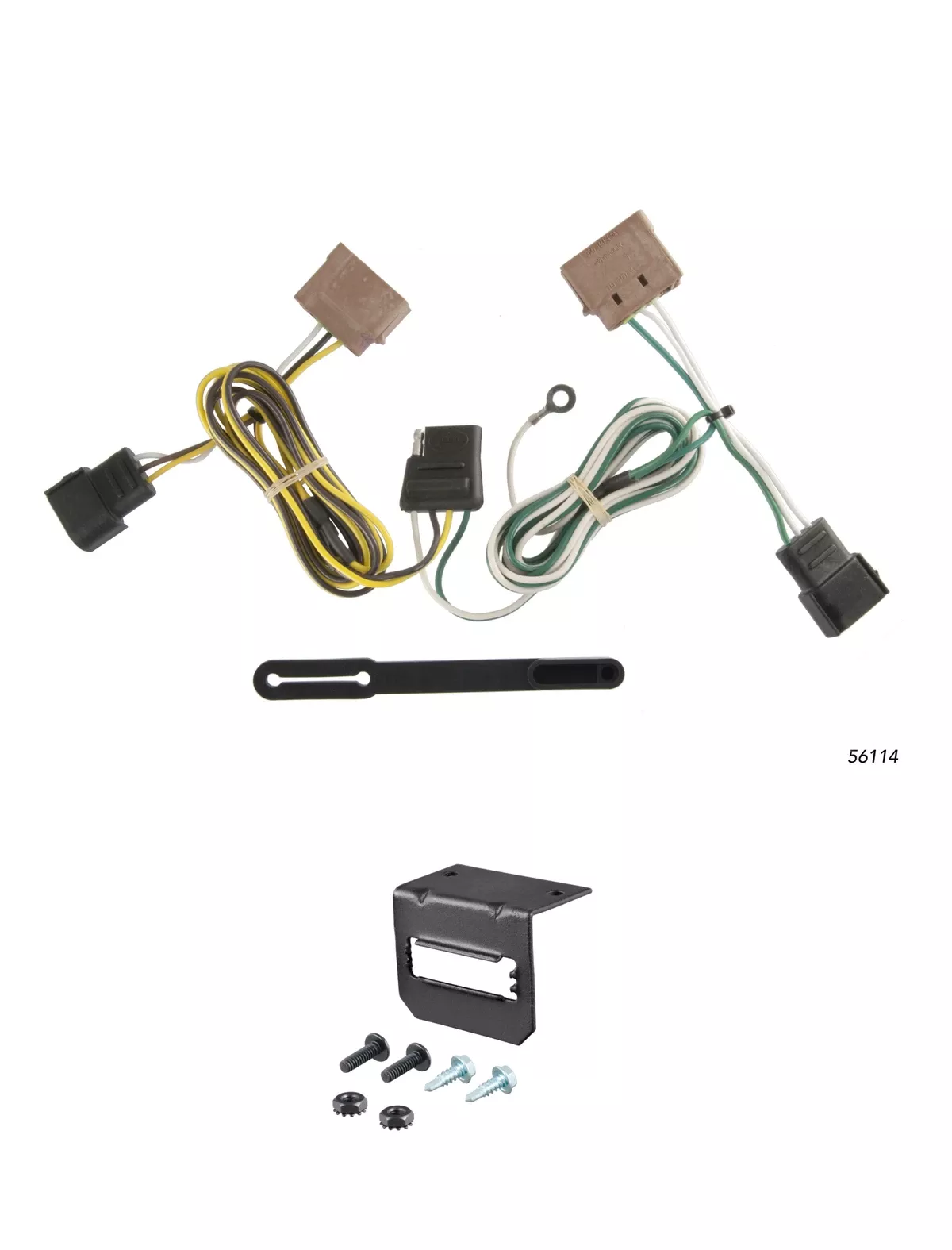 11-13 Ford Fiesta Sedan CURT 4-flat Plug and Play Trailer Wiring
