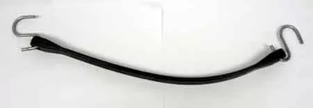 15″ Tarp Strap, Black Rubber with S-Hooks