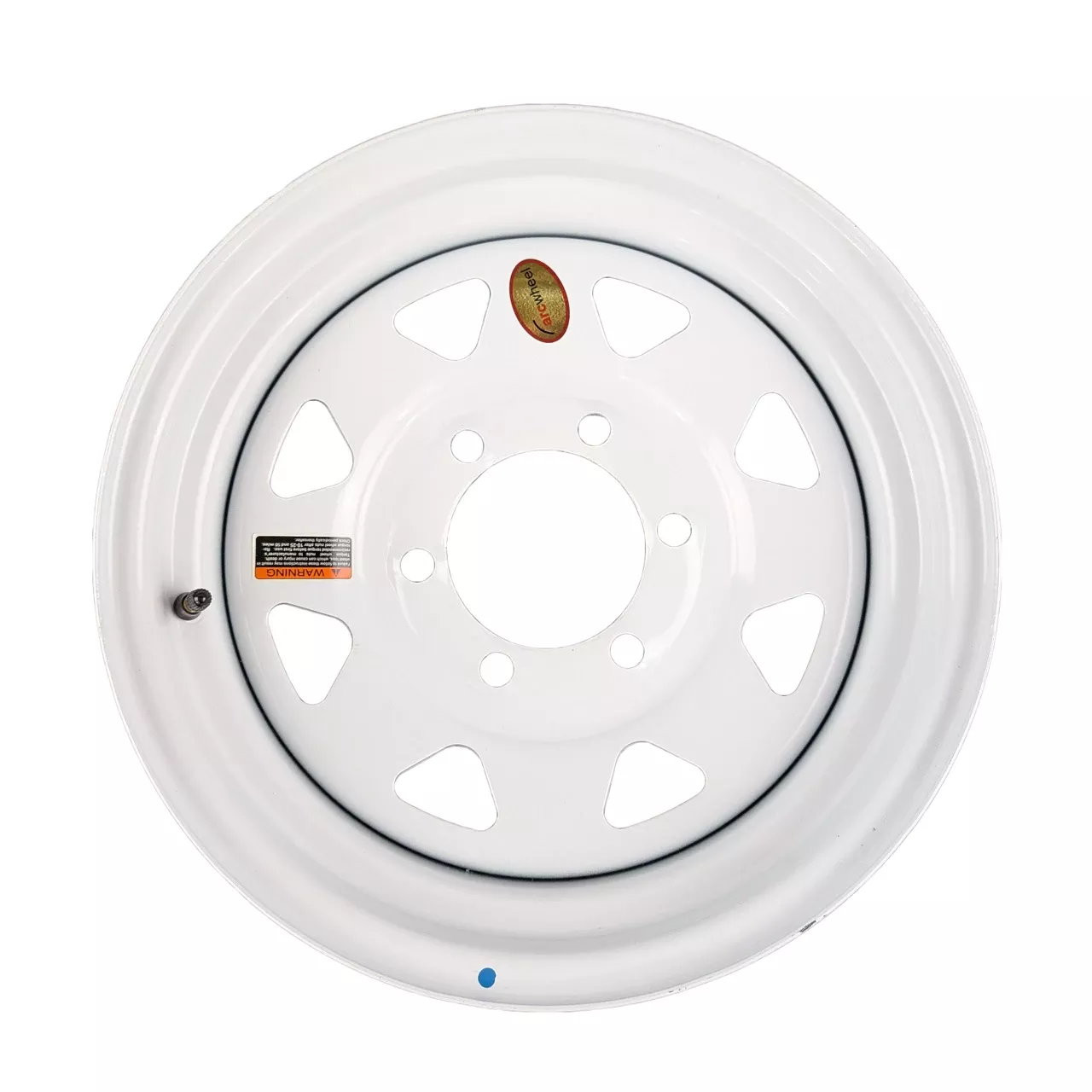 15 x 6 Steel Wheel White Spoke 6 x 5.5