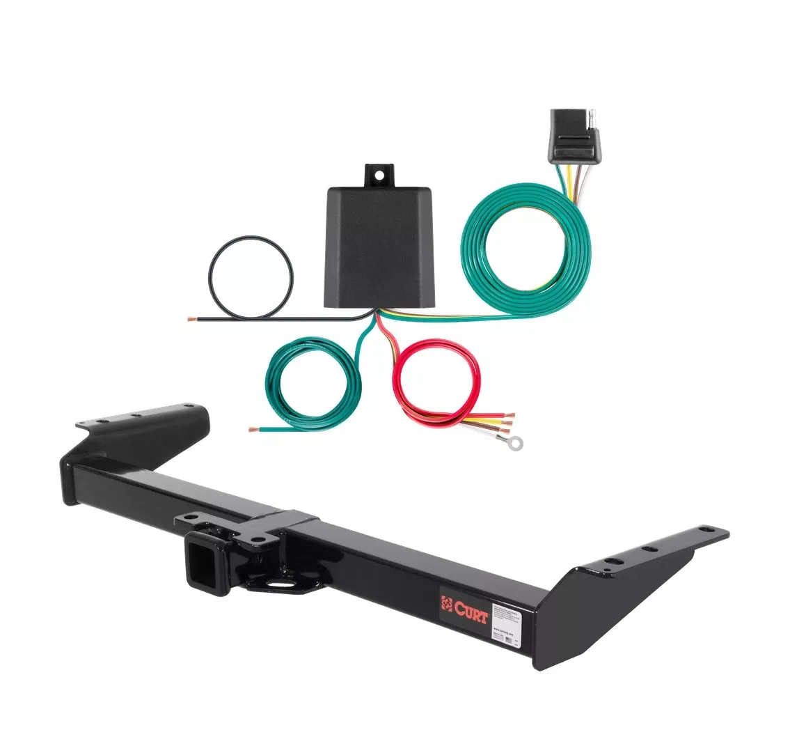 2002 Chevrolet Avalanche Curt 2", Class 3 Trailer Tow Hitch + 4-flat Wiring Kit 13402