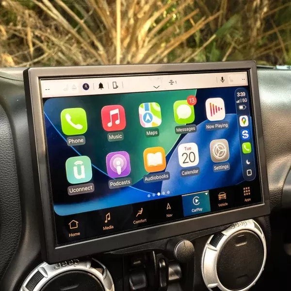 2007-2018 Jeep Wrangler JK 10.1-inch Touchscreen Uconnect 5 UBN GPS Navigation Upgrade with Wireless Apple CarPlay / Android Auto