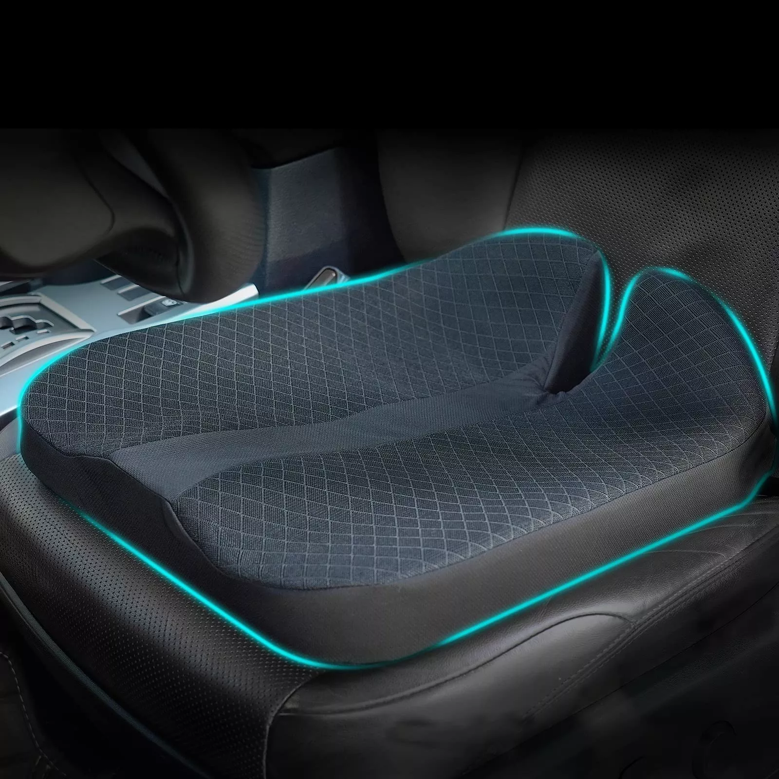 2023 Upgrades Car Coccyx Seat Cushion Pad For Sciatica Tailbone Pain Relief, Heightening Wedge Booster Seat Cushion For Short People Driving, Truck Driver, For Truck Accessories Office Chair