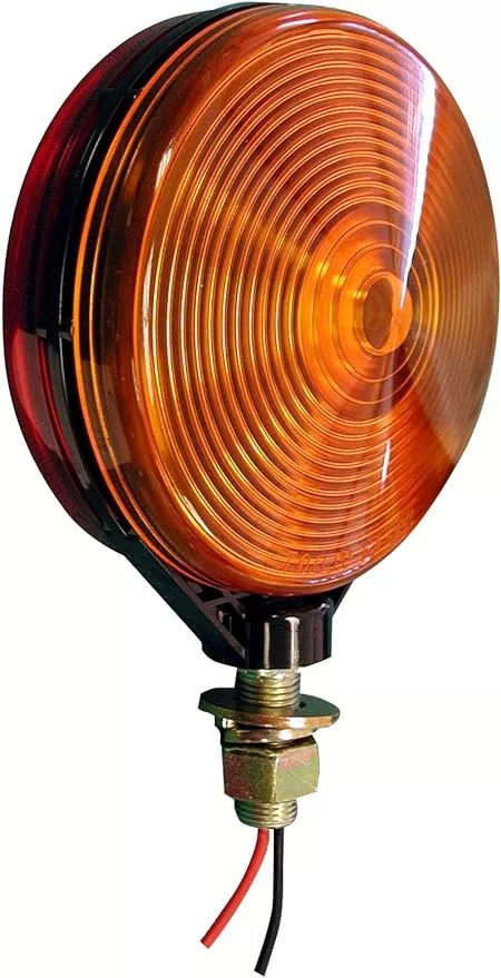 4-1/8″ Round Stop / Turn / Tail Pedestal Light, Red/Amber