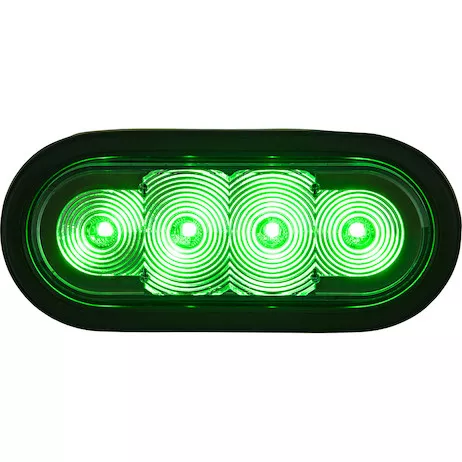 6″ Oval Green LED Strobe Light