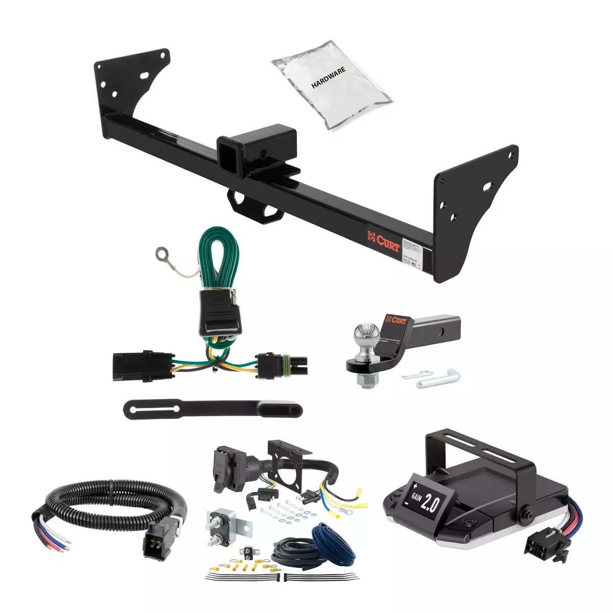 91-04 GMC Sonoma 2 CURT Trailer Hitch + Assure Proportional Brake Controller Kit HBCW1299
