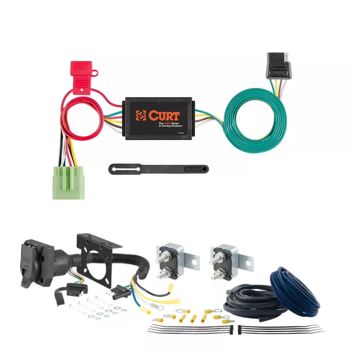 99 - 00 Dodge Van (full size) With factory step bumper CURT Trailer Brake Controller 7-Way Upgrade Kit7WK775