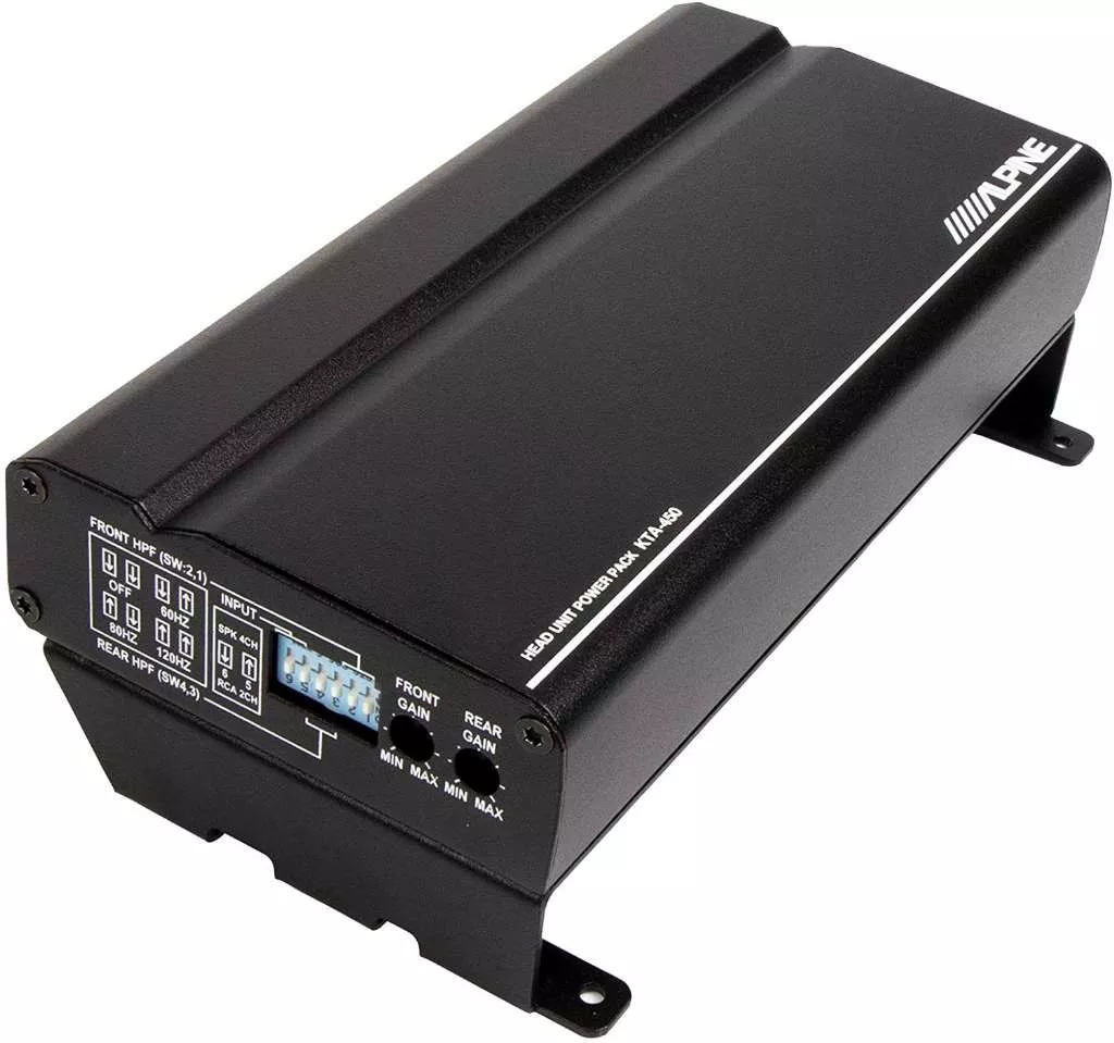 Alpine KTA-450 Power Pack Amplifier Compact Car Amp, Fits Behind iLX-W650 Stereo