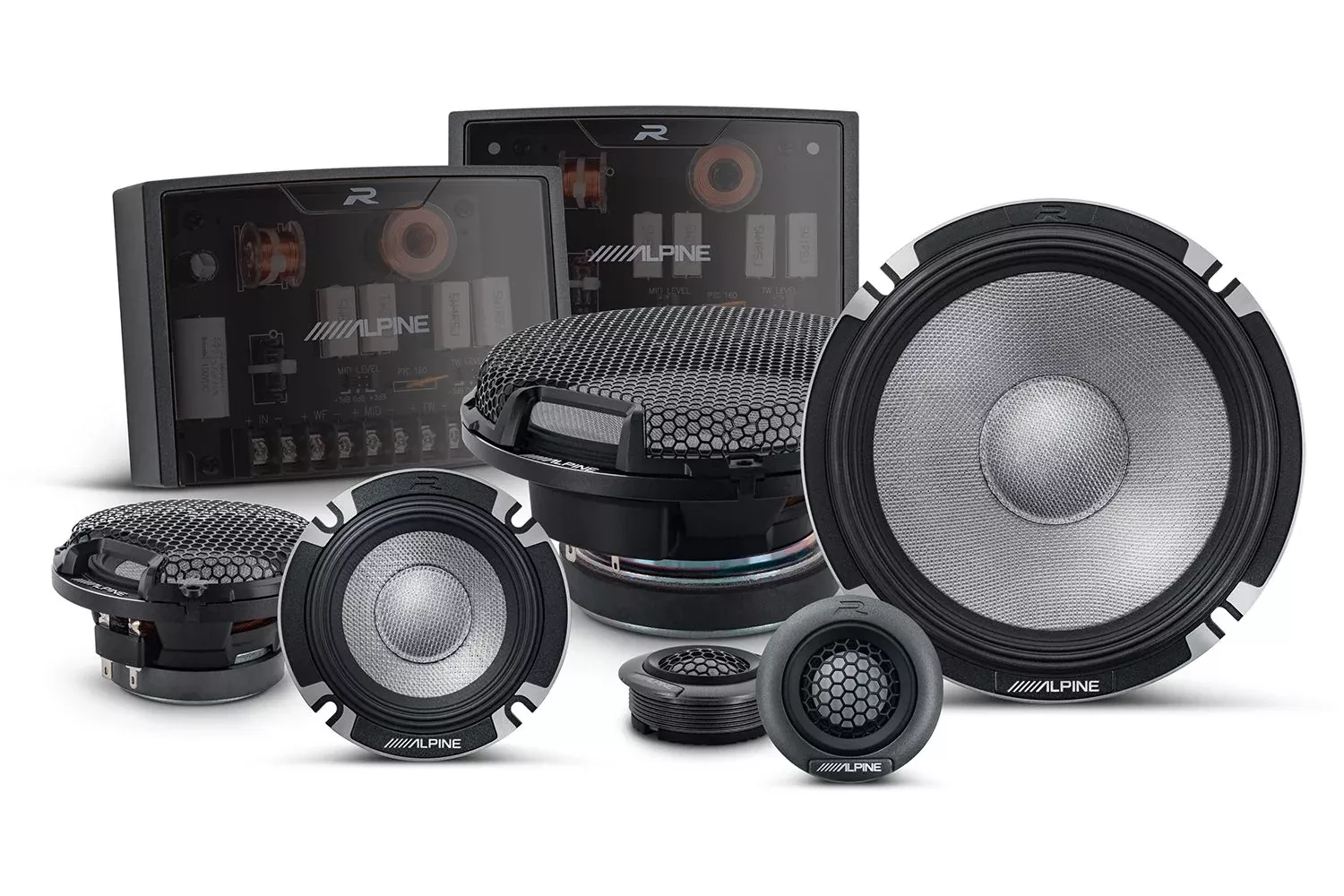 Alpine R-Series R2-S653 6.5" 3-Way Pro Hi-Res Component Car Audio Speaker System