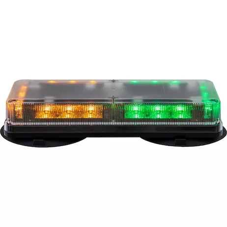 Amber/Green LED Light Bar- 12V, 16.5″ wide, 18 LEDs