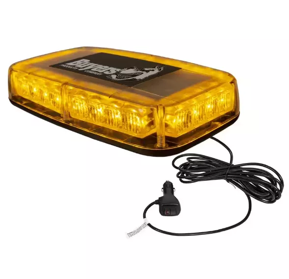 Amber LED Light Bar- 12V, 11″ wide, 24 LEDs
