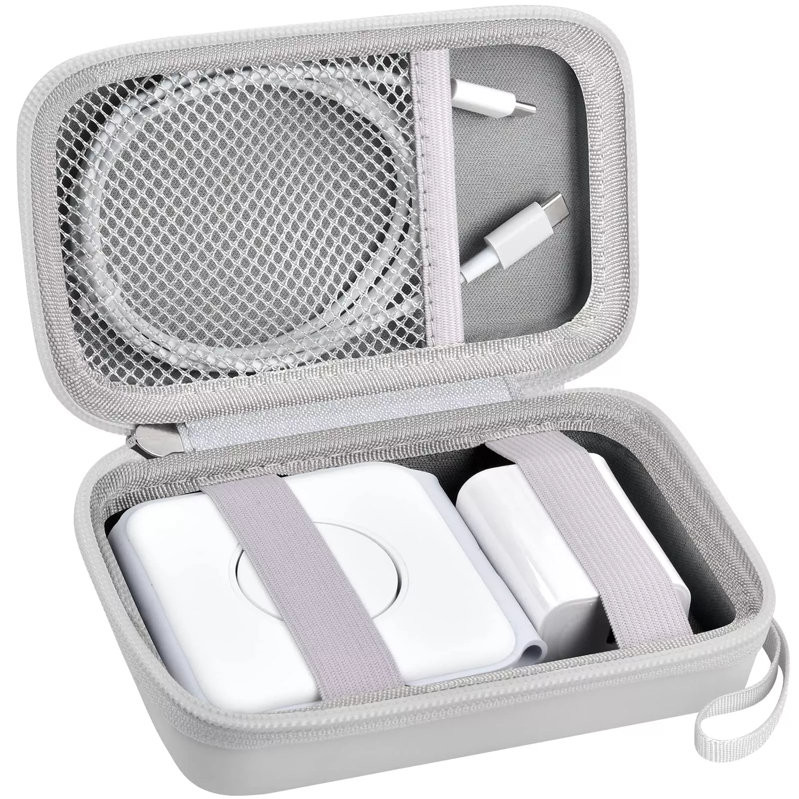 ANKHOH Travel Case for UCOMX/Nano/Iseyyox Wireless Charger - Foldable Magnetic Storage Bag, White, 1 Count, Fast Charge Pad Holder