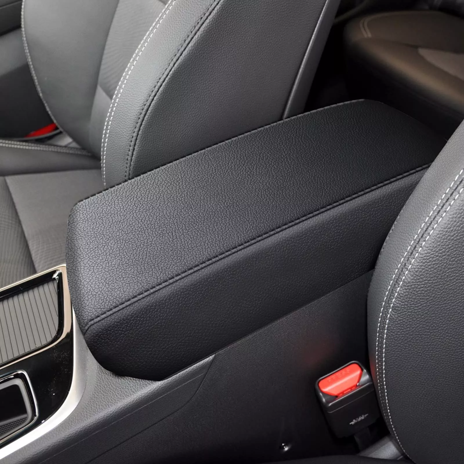 Aomsazto Armrest Covers For Hyundai 2015-2019 Sonata Black Console Pad For Sonata