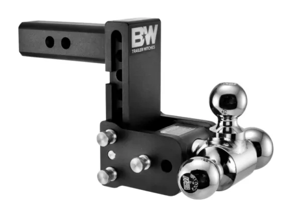 B&W Tow & Stow Hitch Tri-Ball Mount – 5″ drop, 2″ shank