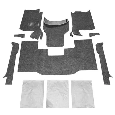 BedRug Jeep Floor Liner - 1976-95 CJ-7/YJ 8 Pc Floor Kit