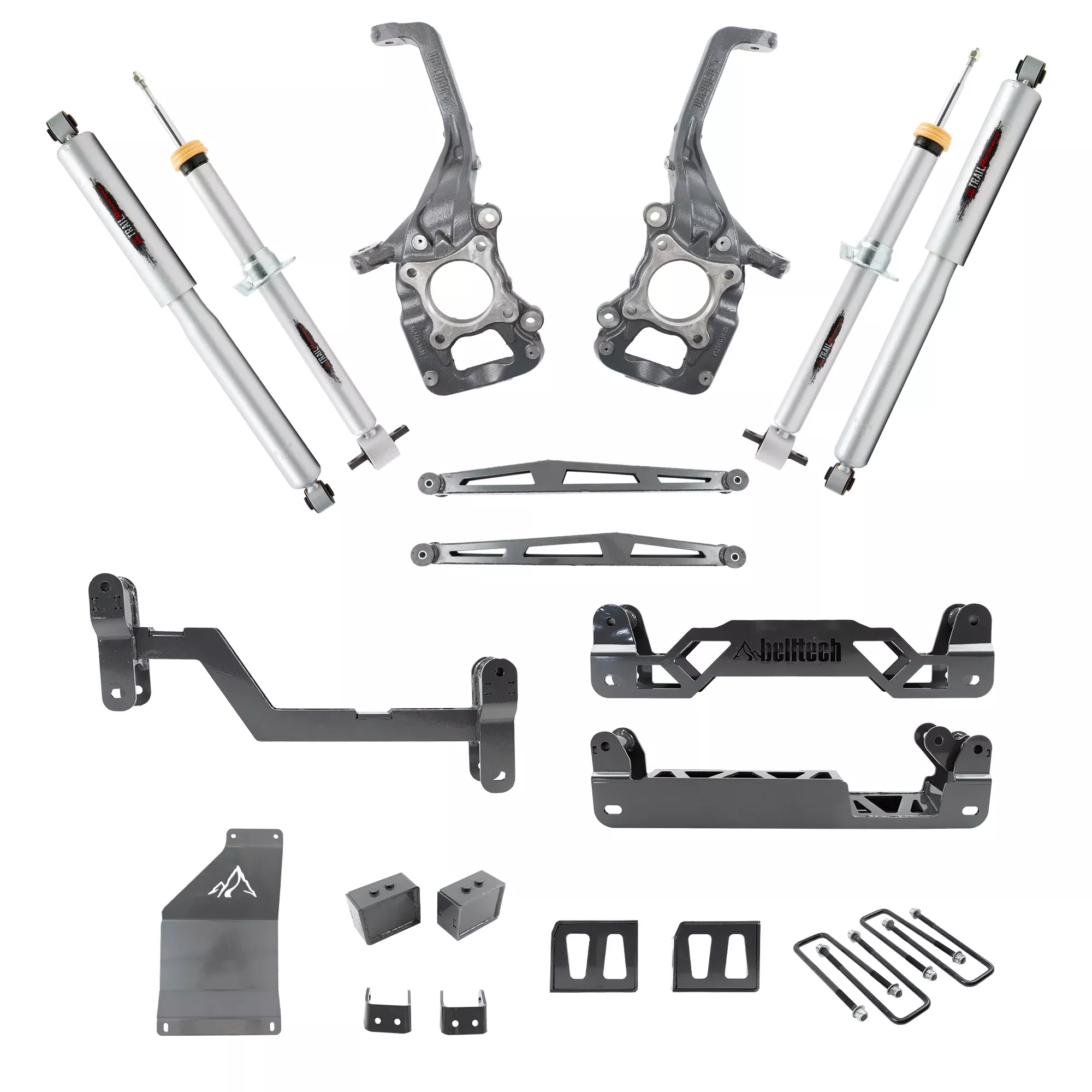 BELLTECH 152501TP LIFT KIT 6-7in. Lift Kit Inc. Front and Rear Trail Performance Struts/Shocks 2015-2020 Ford F150 4WD (All cabs) 6-7in. Lift