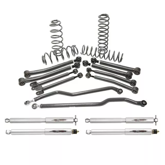BELLTECH 153201TP LIFT KIT 4 in. Lift Kit Inc. Front and Rear Trail Performance Struts/Shocks 2007-2017 Wrangler Rubicon Unlimited JK 4dr 4 in. Lift