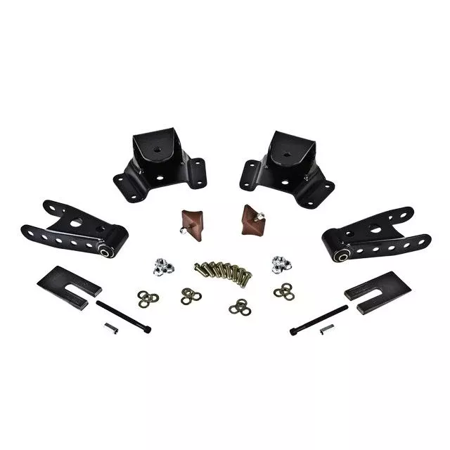 BELLTECH 6750 SHACKLE & HANGER KIT 4 in. Drop Leaf Spring Shackle & Hanger Kit (Front Hanger/Rear Shackle) 1975-1991 Chevrolet C30 Crew Cab & Dually 4 in. Rear Drop