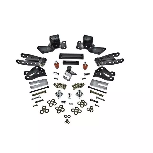 BELLTECH 6909 SHACKLE & HANGER KIT 4 in. Drop Leaf Spring Shackle & Hanger Kit (Front Hanger/Rear Shackle) 1997-2000 Chevrolet Silverado/Sierra C2500/C3500 Crew Cab 4 in. Rear Drop