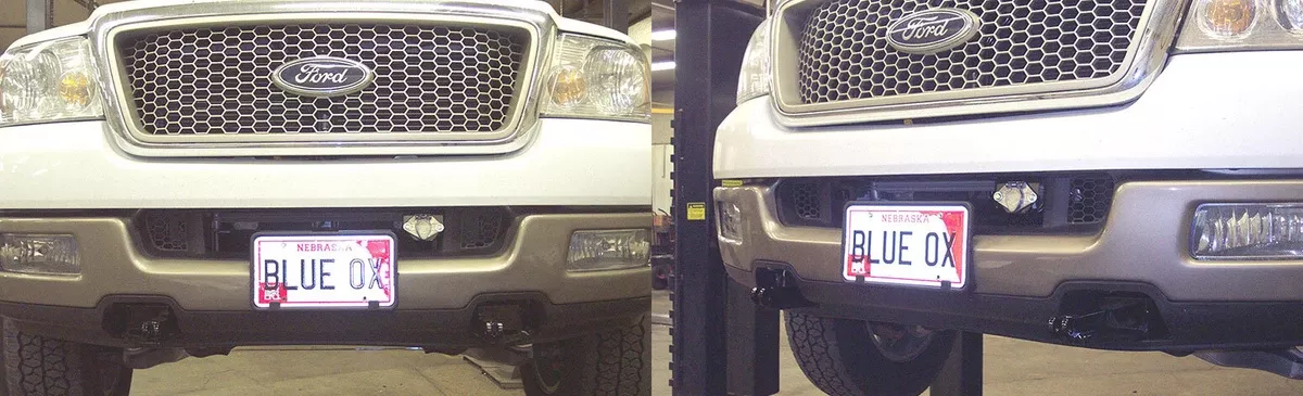 BlueOx Tow Bar Base Plate, Front Mount, RV Flat Towing for Select, FORD F150 4X4