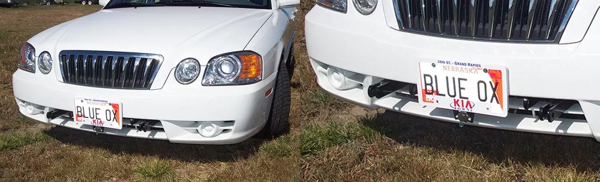 BlueOx Tow Bar Base Plate, Front Mount, RV Flat Towing for Select, KIA OPTIMA E13