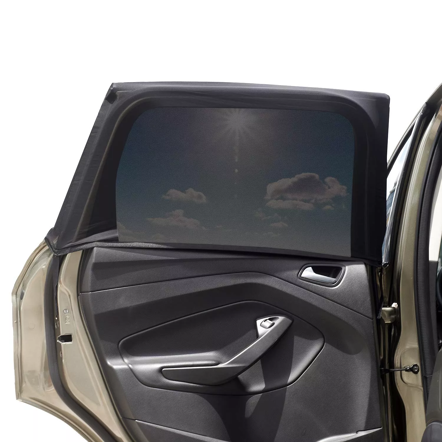 Car Window Sun Shade Cover -2 Pack Breathable Mesh Car Rear Side Window Shade Sunshade Uv Protection For Baby Kids Pet Size M, Mosquito Net Curtain Fit For Most(95%) Of Cars, Cover Full Window