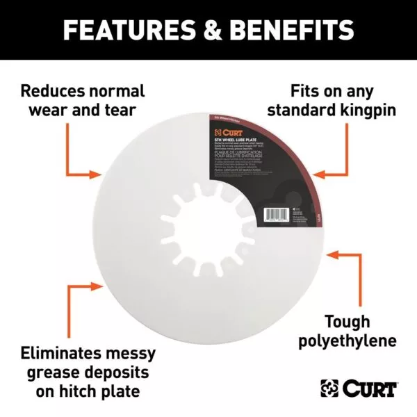 Curt – 10″ Fifth Wheel Lube Plate