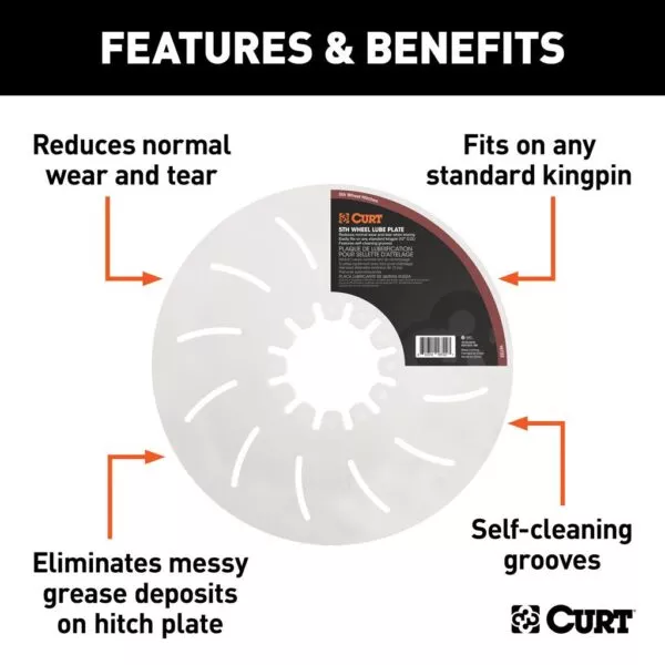 Curt – 12″ Fifth Wheel Lube Plate