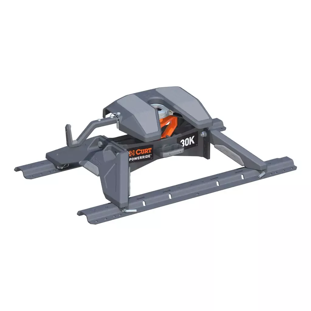 CURT 16321 PowerRide 30K 5th Wheel Hitch with Rails