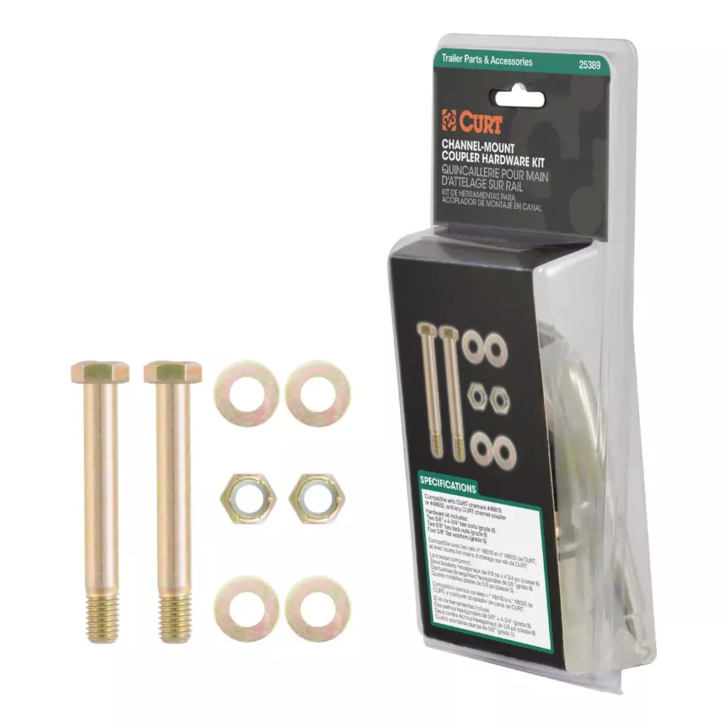 CURT 25389 Channel-Mount Coupler Hardware Kit