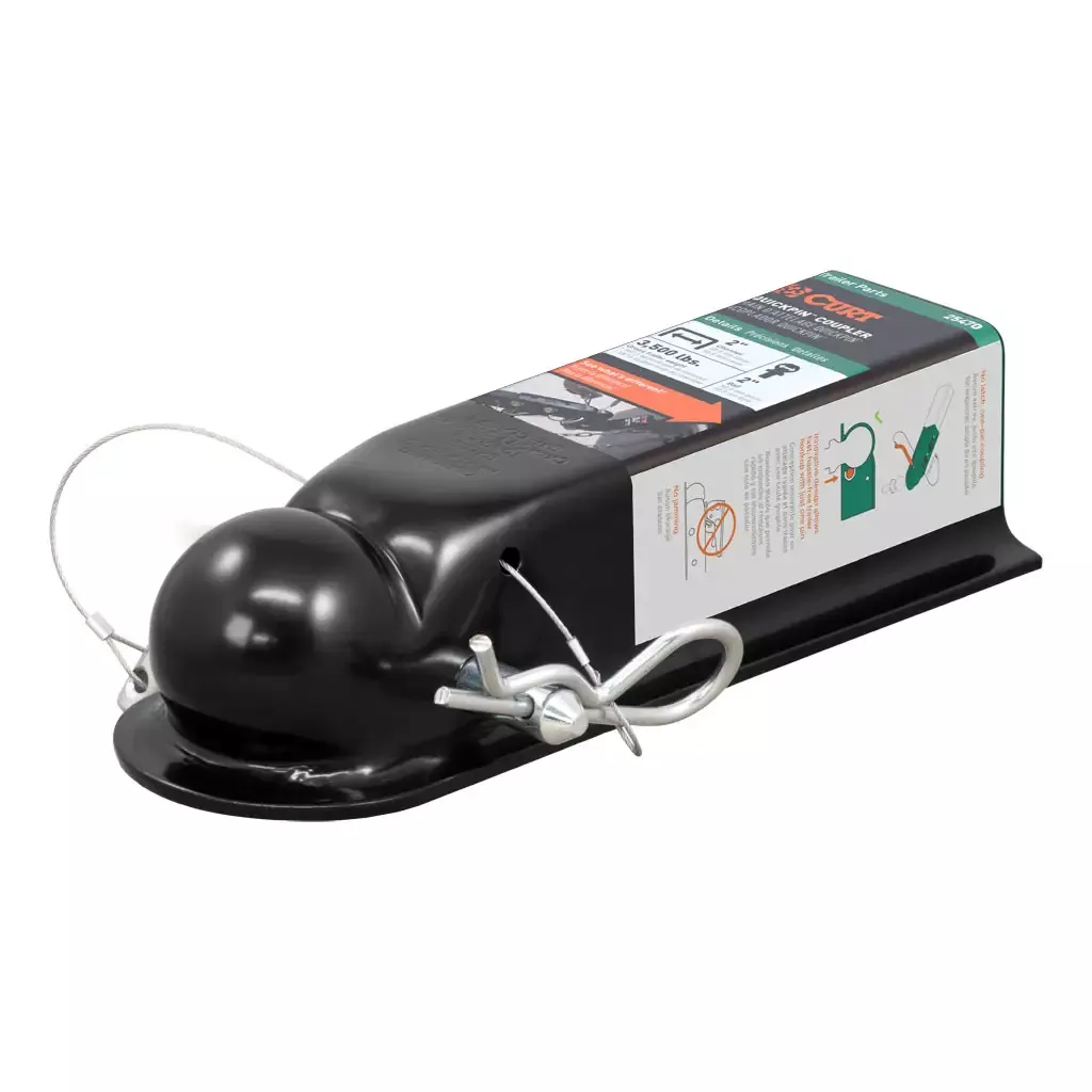CURT 25470 QuickPin No-Latch 2" Trailer Coupler (2" Channel, 3,500 lbs)