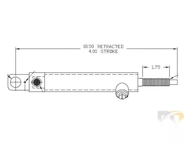 CYLINDER-1004W/ MOUNTED S.S. CLEVIS 87071