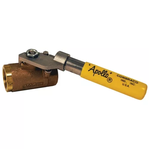 Dixon 1 1/2 in. NPT Deadman Spring Return Handle Bronze Ball Valves - Standard Port
