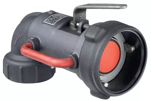 Emco Wheaton 3 in. Aluminum 90º Dry-Break Coupler w/ Nitrile Rubber Seals