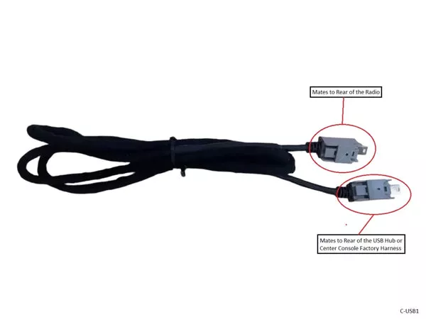 FCA USB Cable - Uconnect 3/4 to Media Hub