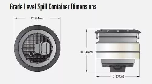 Franklin Fueling Systems EBW Series Grade Level Spill Container w/ Pump, Base & White Composite Cover - NPT Threads