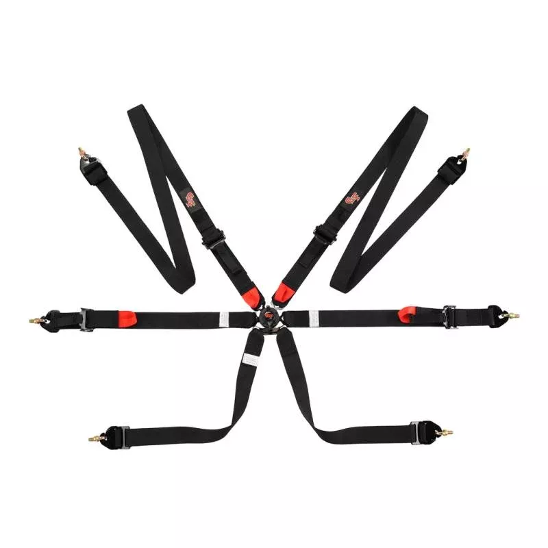 G-Force 6-Point 2" Endurance FIA Camlock Harness - Black