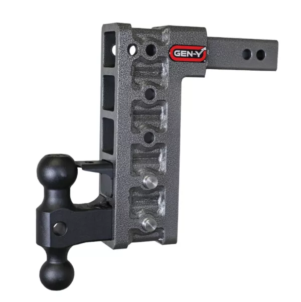 Gen-Y Mega Duty Drop Hitch & Dual Ball Mount – 10″ drop, 2″ shank, 16k towing capacity