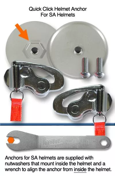 HANS Device Quick Click Anchor Set - SA2010 & Older Helmets