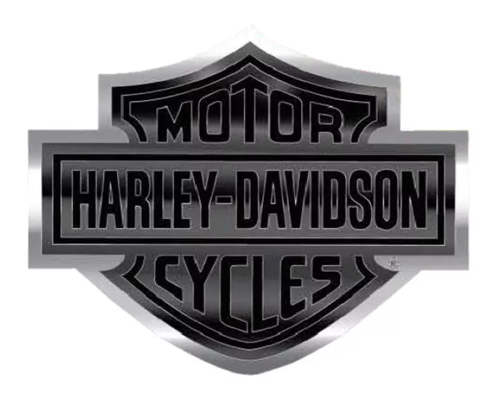 Harley-Davidson Bar & Shield Logo Bendable Aluminum Decal, Black/Silver Cg41713