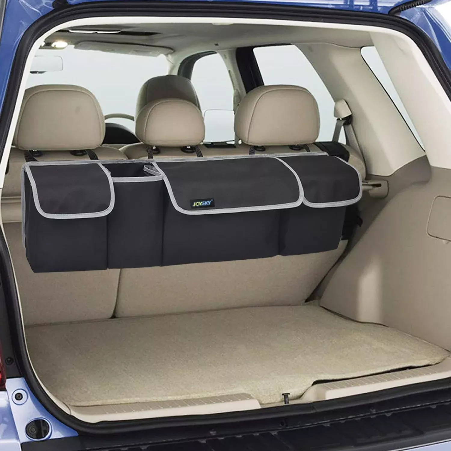 Joysky Car Trunk Organizer, Backseat Hanging Organizer Storage, Large Capacity Seat Back Car Organizer, Sapce-Saving Car Interior Accessories