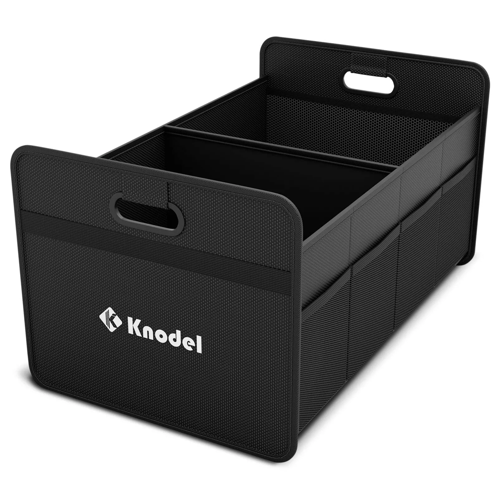 K KNODEL Car Trunk Organizer - Foldable Storage with Reinforced Handles, Black, Durable Polyester